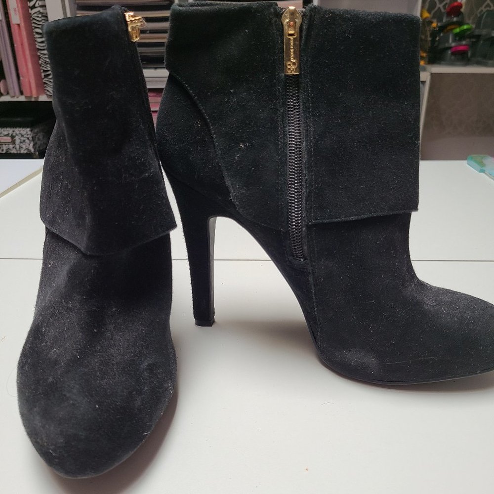 Jessica Simpson Addey Black Suede Booties 9M